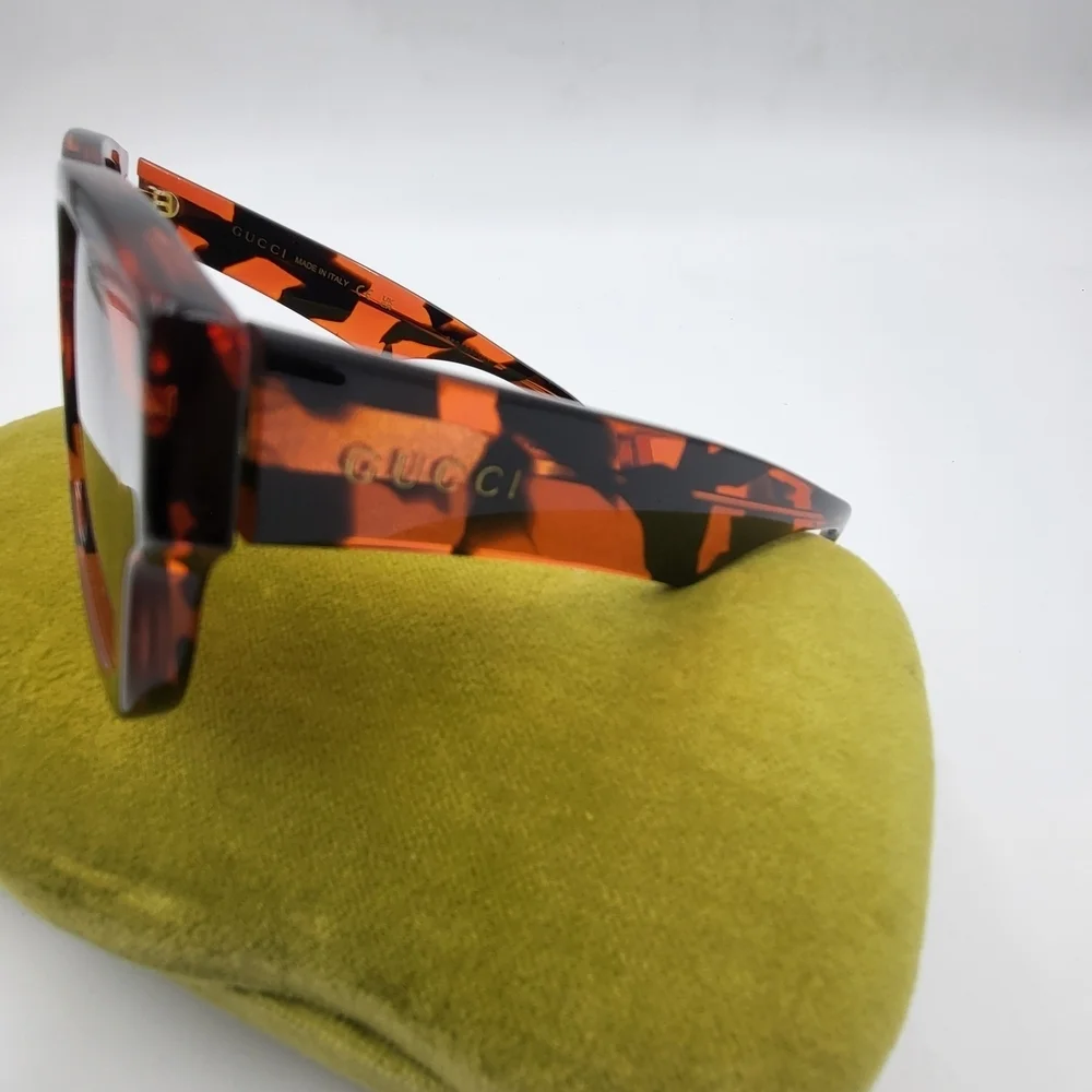 Gucci Tortoiseshell Square Sunglasses 'Havana/Brown.